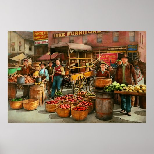 Poster Aliments - Légumes - Indianapolis Market 1908 (Devant)