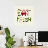 Poster Aliments sains - Mangez frais (Bureau à domicile)