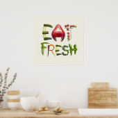 Poster Aliments sains - Mangez frais (Cuisine)