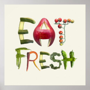 Poster Aliments sains - Mangez frais