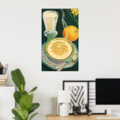 Poster Aliments santé vintages, Boissons, Petit-déjeuner  (Bureau à domicile)