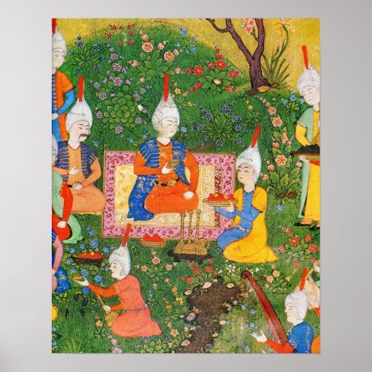 Poster Alisher Navoiy, Cérémonie du thé (Devant)