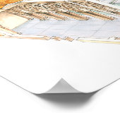 Poster Aljaferia. Saragosse Espagne. Palais islamique. (Coin)