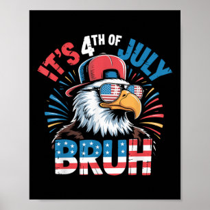 Poster All American Bruh 4 juillet Garçons Enfants Patrio