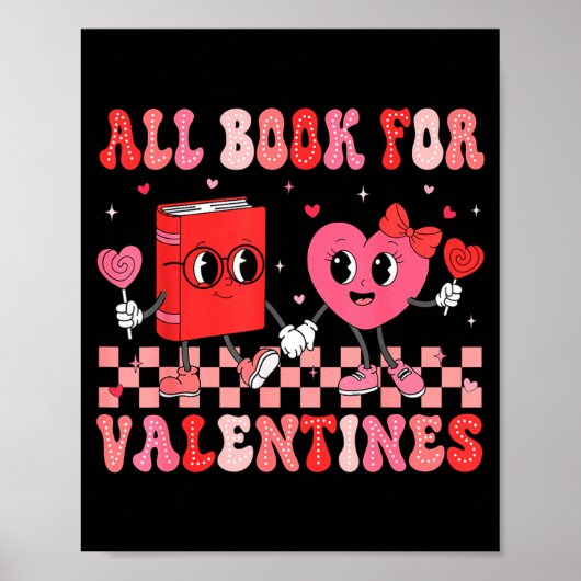 Poster All Booked For Valentine Book Librarian Teacher Wo (Devant)