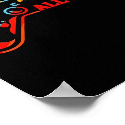 Poster All Day-all Night Gamer Tee – Funny Gift For Conso (Coin)