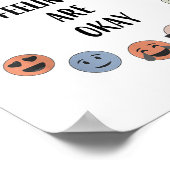 Poster All Feelings Are Okay School Teacher Psychologist  (Coin)