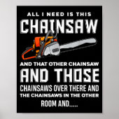 Poster All I Need Is This Chainsaw Funny Logger Chainsaws (Devant)