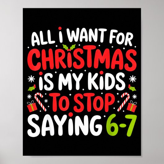 Poster All I Want For Christmas Is My Kids To Stop Saying (Devant)