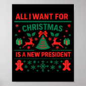 Poster All I Want For Christmas Is New President Anti Tru (Devant)