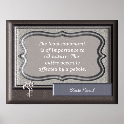 Poster All Nature ~Blaise Pascal quote - Print (Devant)