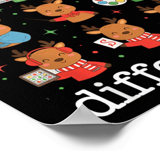 Poster All Reindeer Communicate Differently Xmas Autism A (Coin)