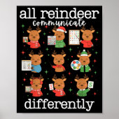 Poster All Reindeer Communicate Differently Xmas Autism A (Devant)