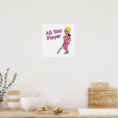Poster All Star Player - Girl (Cuisine)