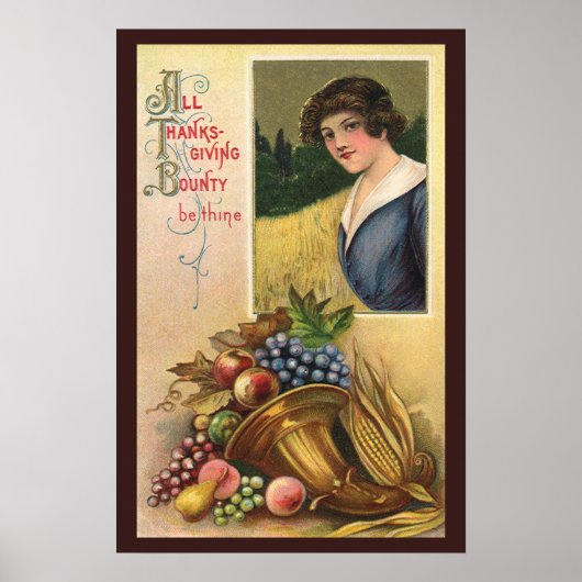 Poster All Thanksgiving Bounty Be Thine (Devant)