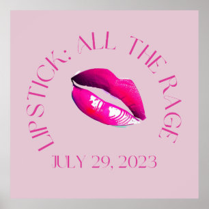 Poster All The Rage National Lipstick Day 2023 rose lipst