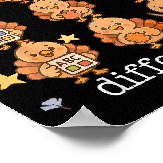 Poster All Turkeys Communicate Differently Thanksgiving A (Coin)