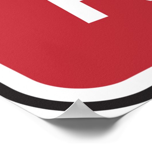 Poster All Way Sign On Red (Coin)