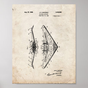 Poster All-wing Airplane Patent - Old Look