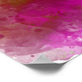 Poster Allah en arabe sur rose et violet couleurs abrupte (Coin)