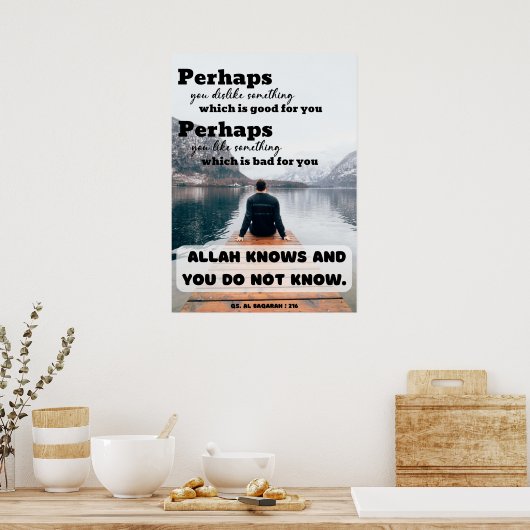 Poster Allah van de Islamitische Citaat (Keuken)