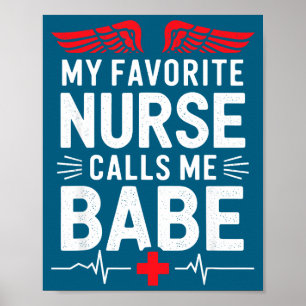 Poster Allaitement femme mon infirmière préférée m'appell