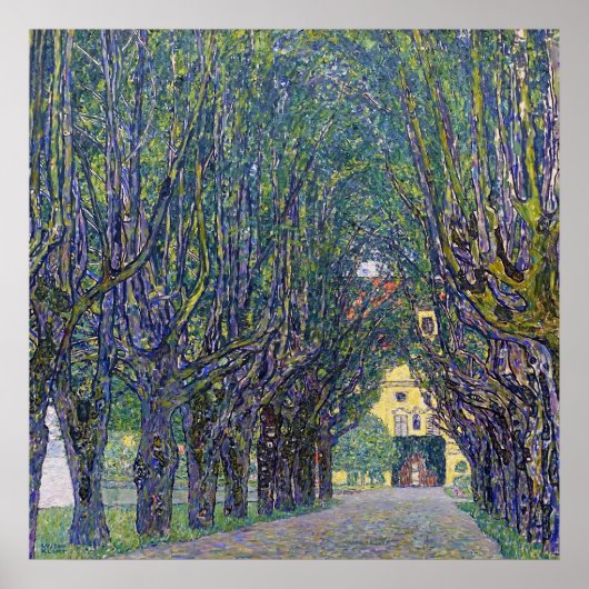 Poster Allee à Schloss Kammer, Gustav Klimt (Devant)
