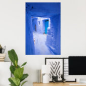 Poster Allée bleue de la ville (Bureau à domicile)