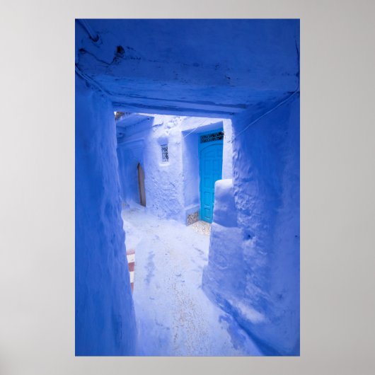 Poster Allée bleue de la ville (Devant)