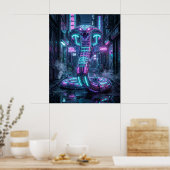 Poster Allée cybernétique du cobra néon (Cuisine)