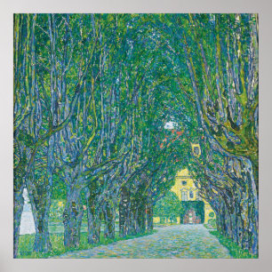 Poster Allée dans le parc peinture de Gustav Klimt