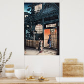 Poster Allée d'Araki à Yotsuya par Tsuchiya Koitsu (Cuisine)