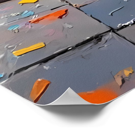 Poster Allée de graffitis urbains (Coin)