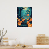Poster Allée de maison hantée éclairée par la lune (Cuisine)