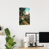 Poster Allée de pierre Vue sur la tour sud et l'horloge d (Bureau à domicile)