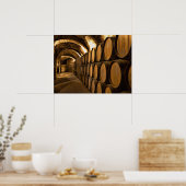 Poster Allée de tonneaux à la vinerie (Cuisine)