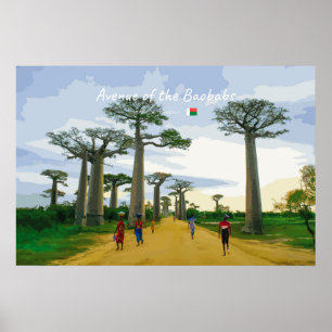 Poster Allée des Baobabs, Madagascar - Paysage