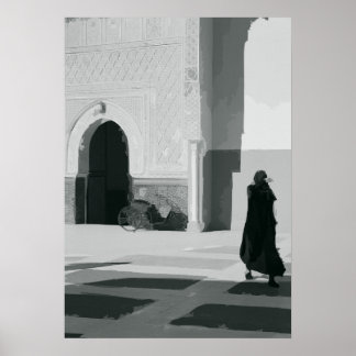 Poster Allée sombre à Fès