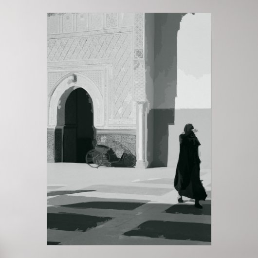 Poster Allée sombre à Fès (Devant)