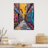 Poster Allée urbaine colorée (Cuisine)