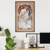 Poster Allégorie de la musique par Alphonse Mucha (Bureau à domicile)