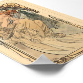 Poster Allégorie de la musique par Alphonse Mucha T-Shirt (Coin)