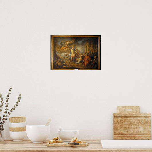 Poster Allégorie de la Paix d'Aix-la-Chapelle, 1761 (Cuisine)