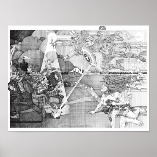 Poster Allégorie de la vengeance et de la justice de Devi (Devant)