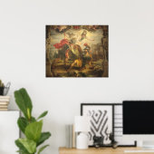 Poster Allégorie de l'Autriche catholique attaquée (Bureau à domicile)