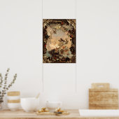 Poster Allégorie Tiepolo des Planètes et Continents (Cuisine)