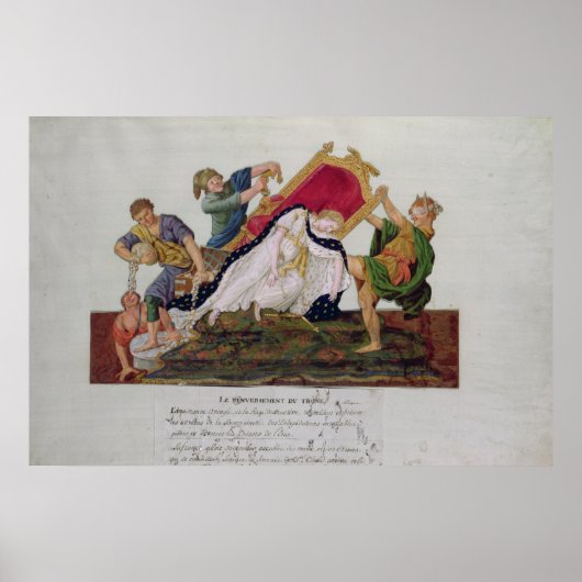 Poster Allegory of the overturning of the throne (Devant)