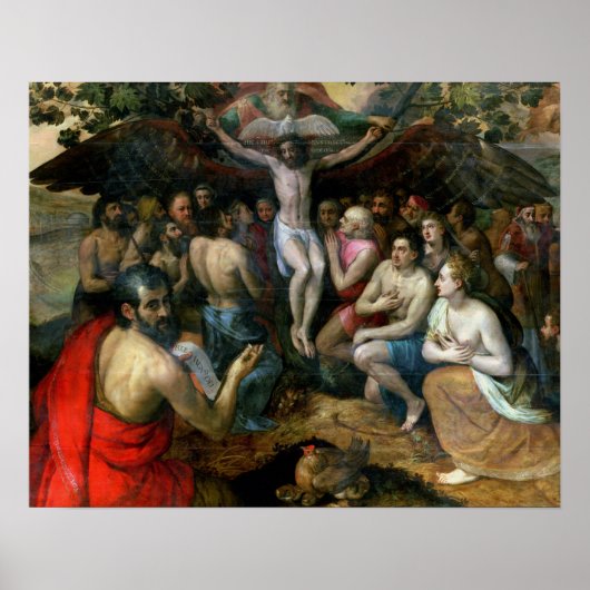 Poster Allegory of the Trinity (oil on panel) (Devant)