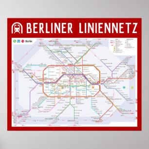 Poster " Allemagne : 2021/aujourd'hui Berlin - (U/S/Tram)