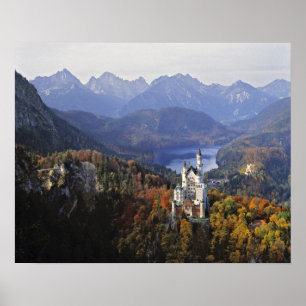 Poster Allemagne, Bavière, Château de Neuschwanstein. Roi